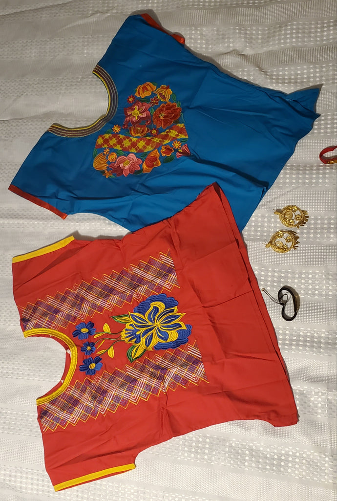 Blusa Oaxaqueña con bordado de cadenilla