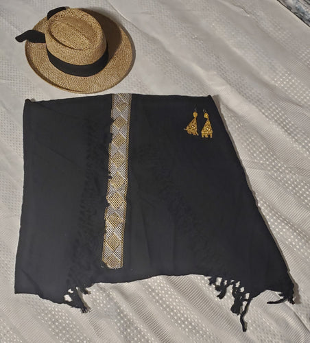 Reboso/Poncho telar negro