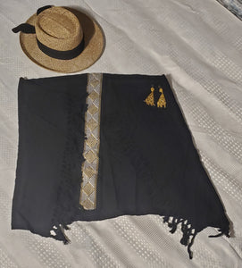 Reboso/Poncho telar negro